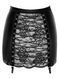 Юбка Noir Handmade F341 Powerwetlook and lace skirt - XL фото