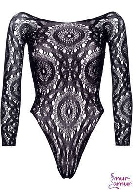 Эротическое боди-бодистокинг Leg Avenue Snap crotch thong back teddy Black M/L фото и описание