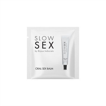 Пробник стимулирующего бальзама для минета Bijoux Indiscrets Slow Sex Oral sex balm фото и описание