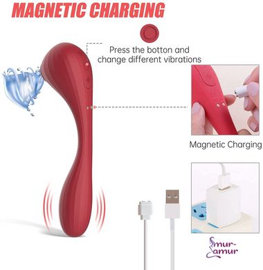 Вакуумний вагінально-кліторальний стимулятор Magic Motion Bobi Red, керування зі смартфона фото і опис