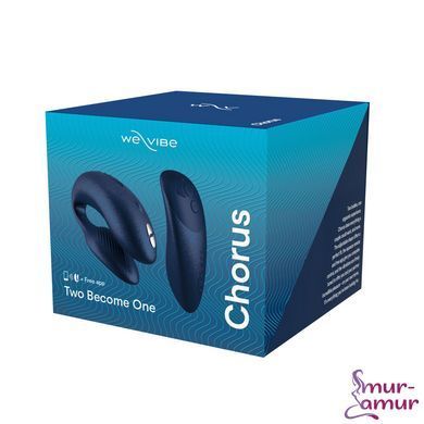 Смарт-вибратор для пар We-Vibe Chorus Cosmic Blue, сенсорное управление вибрациями сжатием пульта фото и описание