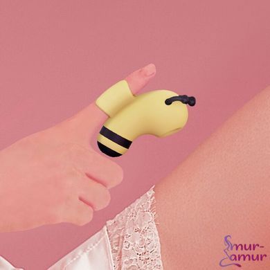 Вакуумный стимулятор с микротоками KISSTOY Beebe Yellow, на палец