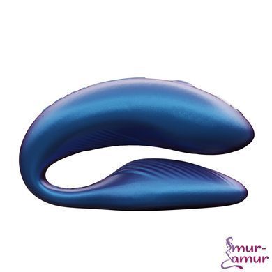 Смарт-вибратор для пар We-Vibe Chorus Cosmic Blue, сенсорное управление вибрациями сжатием пульта фото и описание