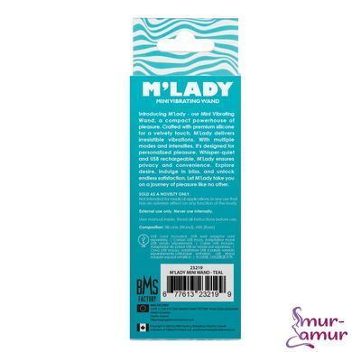 Вібромасажер M&rsquo;Lady Mini Vibrating Wand Teal
