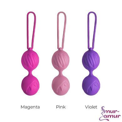 Вагінальні кульки Adrien Lastic Geisha Lastic Balls BIG Magenta (L), діаметр 4 см, вага 90 г фото і опис