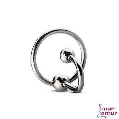 Уретральна вставка із кільцем Sinner Gear Unbendable &ndash; Sperm Stopper Solid, діаметр кільця 2,6 см