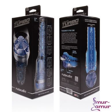 Мастурбатор Fleshlight Turbo Core Blue Ice, оральний секс (глибоке горло) фото і опис