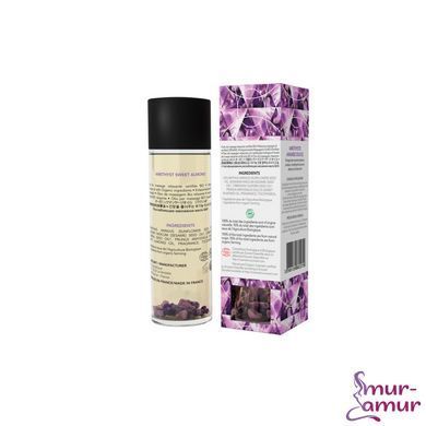 Масажна олія EXSENS Amethyst Sweet Almond (розслаблювальна, з аметистом) 100мл, натуральна фото і опис