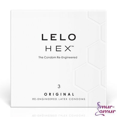 Презервативы LELO HEX Condoms Original 3 Pack, тонкие и суперпрочные