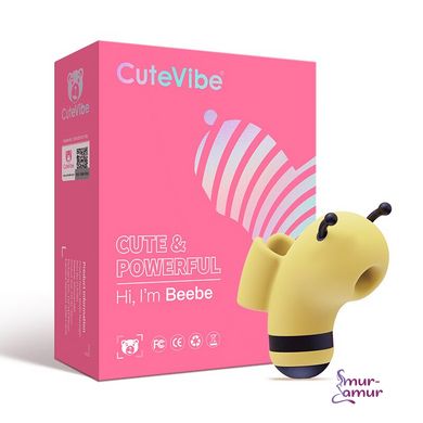 Вакуумный вибратор CuteVibe Beebe Yellow фото и описание