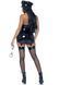Виниловый костюм полицейской Leg Avenue Vinyl Naughty Cop Black L, платье, фуражка, наручники фото