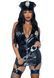 Виниловый костюм полицейской Leg Avenue Vinyl Naughty Cop Black L, платье, фуражка, наручники фото