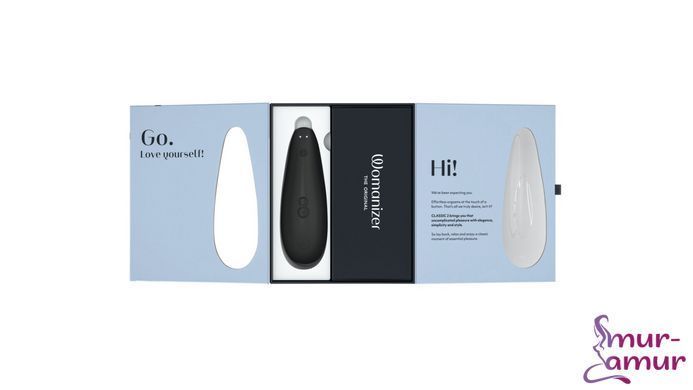 Вакуумный клиторальный стимулятор Womanizer Classic 2 - Black, 10 режимов, функция Afterglow фото и описание