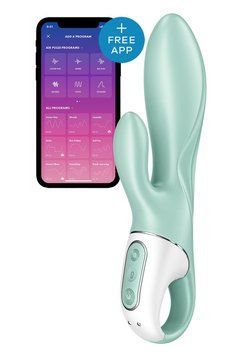Смарт вибратор-кролик Satisfyer Air Pump Bunny 5+, надувается фото и описание