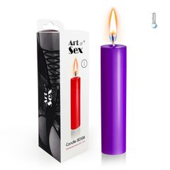 Фиолетовая свеча восковая Art of Sex size M 15 см низкотемпературная фото и описание