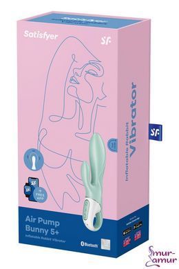 Смарт вибратор-кролик Satisfyer Air Pump Bunny 5+, надувается фото и описание