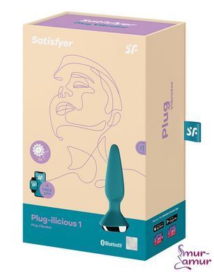 Анальна смарт-вібропробка Satisfyer Plug-ilicious 1 Petrol фото і опис