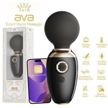 Смарт-вібромасажер Zalo &ndash; AVA Obsidian Black, 8 режимів, підігрів, дуже потужний та компактний
