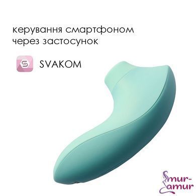 Вакуумный стимулятор Svakom Pulse Lite Neo Seafoam Blue, управляется со смартфона фото и описание