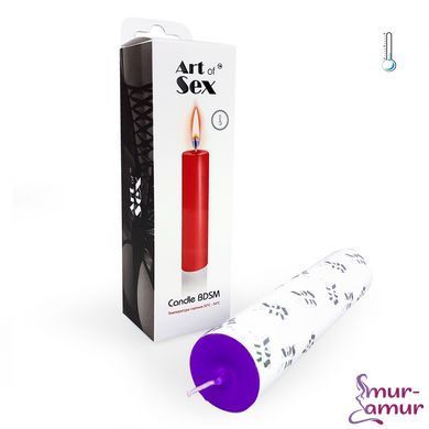 Фиолетовая свеча восковая Art of Sex size M 15 см низкотемпературная фото и описание