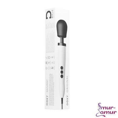 Вібромасажер DOXY Original White, дуже потужний, живлення 220В, пульсівні вібрації