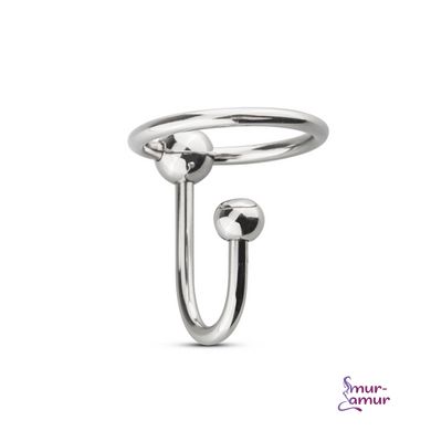 Уретральная вставка с кольцом Sinner Gear Unbendable - Sperm Stopper Solid, диаметр кольца 3,2см фото и описание