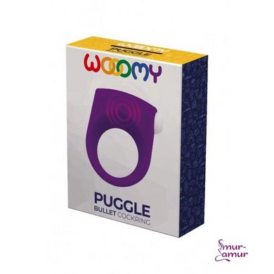 Эрекционное виброкольцо Wooomy Puggle, 1 виброрежим, диаметр 3–4,4 см фото и описание