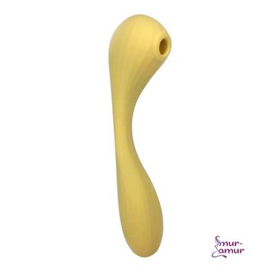 Вакуумный вагинально-клиторальный стимулятор Magic Motion Bobi Yellow, управление со смартфона фото и описание
