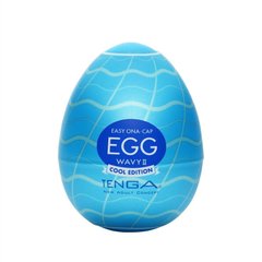 Мастурбатор-яйцо Tenga Egg Wavy II Cool с двойным волнистым рельефом и охлаждающим эффектом фото и описание