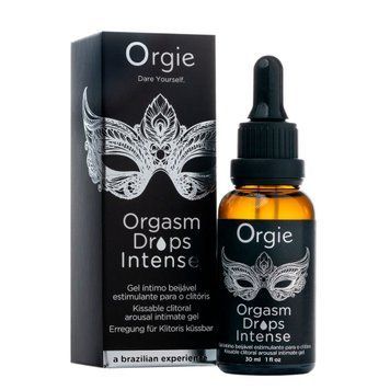 Возбуждающие капли для клитора Orgie Orgasm Drops Intense, 30 мл, тепло-холод, вкус яблока фото и описание