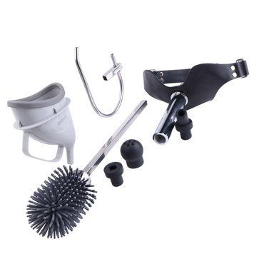 Набір для домінування LOCKINK SEVANDA Objectification Bathroom Set, маска та 4 насадки фото і опис