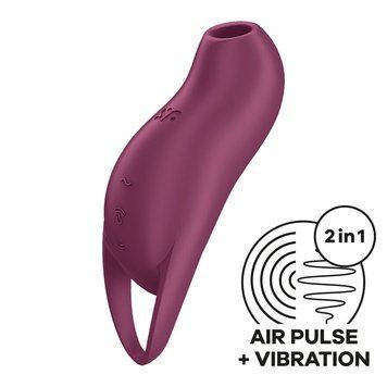 Вакуумный клиторальный стимулятор с вибрацией Satisfyer Pocket Pro 1 Purple фото и описание