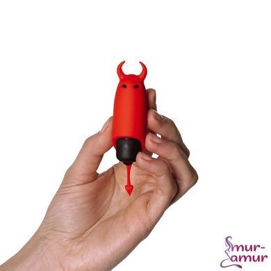 Вибропуля Adrien Lastic Pocket Vibe Devol с хвостиком и рожками