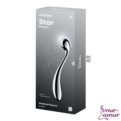 Металлический дилдо Satisfyer Star Force 4, двусторонний, можно нагревать и охлаждать, очень тяжелый