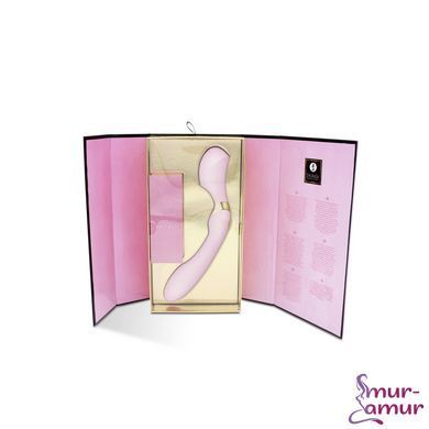 Вібромасажер Shunga Zoa Light Pink, двосторонній