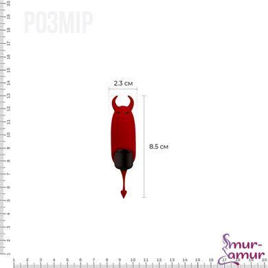 Вибропуля Adrien Lastic Pocket Vibe Devol с хвостиком и рожками