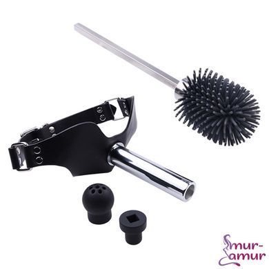 Набір для домінування LOCKINK SEVANDA Objectification Bathroom Set, маска та 4 насадки фото і опис