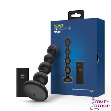 Анальний віброротатор Nexus Tornado Probe Edition, діаметр 3,5 см, вібрація + ротація, пульт ДУ фото і опис