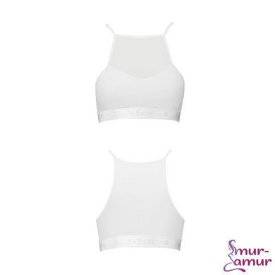 Спортивный топ с прозрачной вставкой Passion PS006 TOP XL, white фото и описание