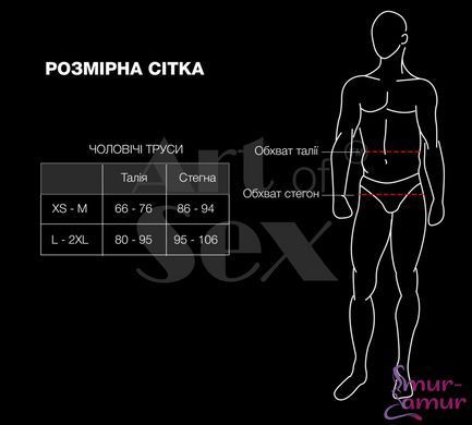 Чоловічі трусики XS-2XL з силіконовою анальною пробкою Art Sex - Sexy Panties plug size L Black фото і опис