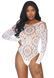 Боді Leg Avenue Snap crotch thong back teddy White M/L фото
