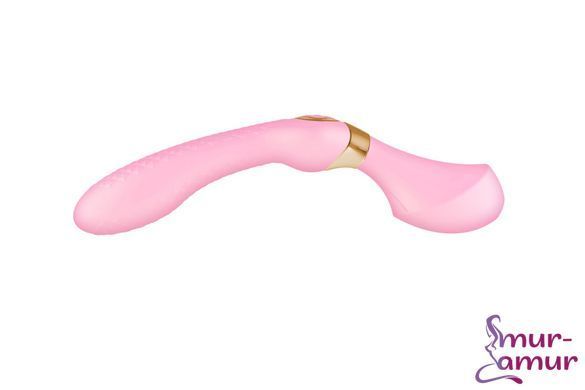 Вібромасажер Shunga Zoa Light Pink, двосторонній