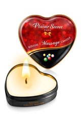 Масажна свічка сердечко Plaisirs Secrets Bubble Gum (35 мл) фото і опис