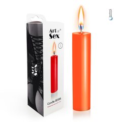 Оранжевая свеча восковая Art of Sex size M 15 см низкотемпературная фото и описание