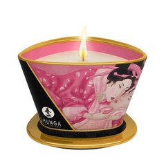 Массажная свеча Shunga Massage Candle - Rose Petals (170 мл) с афродизиаками фото и описание