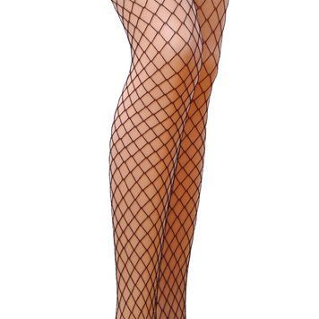 Колготки в сеточку без выделенных трусиков Passion TI019 типа Кабаретка 3/4 (fishnet), nero фото и описание
