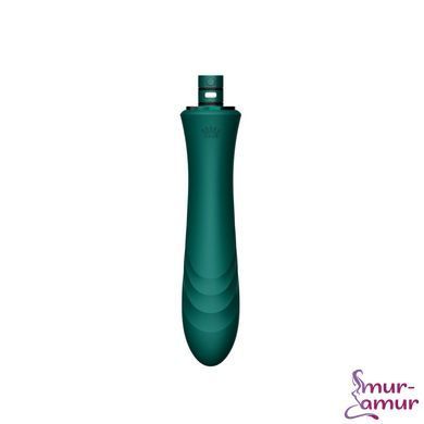 Компактная смарт секс-машина Zalo &ndash; Sesh Turquoise Green, 2 насадки, пульт ДУ, кристалл Swarovski