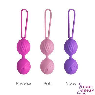 Вагинальные шарики Adrien Lastic Geisha Lastic Balls Mini Magenta (S), диаметр 3,4см, вес 85гр