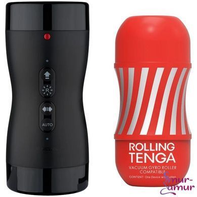 Автоматичний мастурбатор Tenga VACUUM GYRO ROLLER SET, ротація та вакуум, сумісний з Tenga Cup