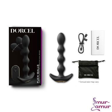 Анальний вібратор-намисто Dorcel FLEXI BALLS, гнучкий стовбур, пульт ДК фото і опис